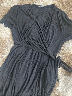 Maternity Black Wrap-Style Short Sleeve jumper xl